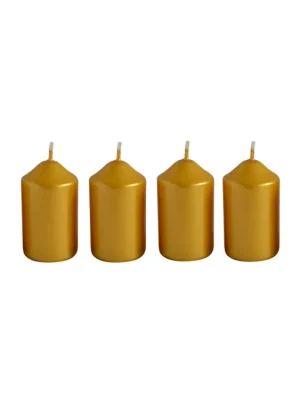 Bony adventní svíčky 4 ks 40x65 mm Zlaté Vrácení Zdarma