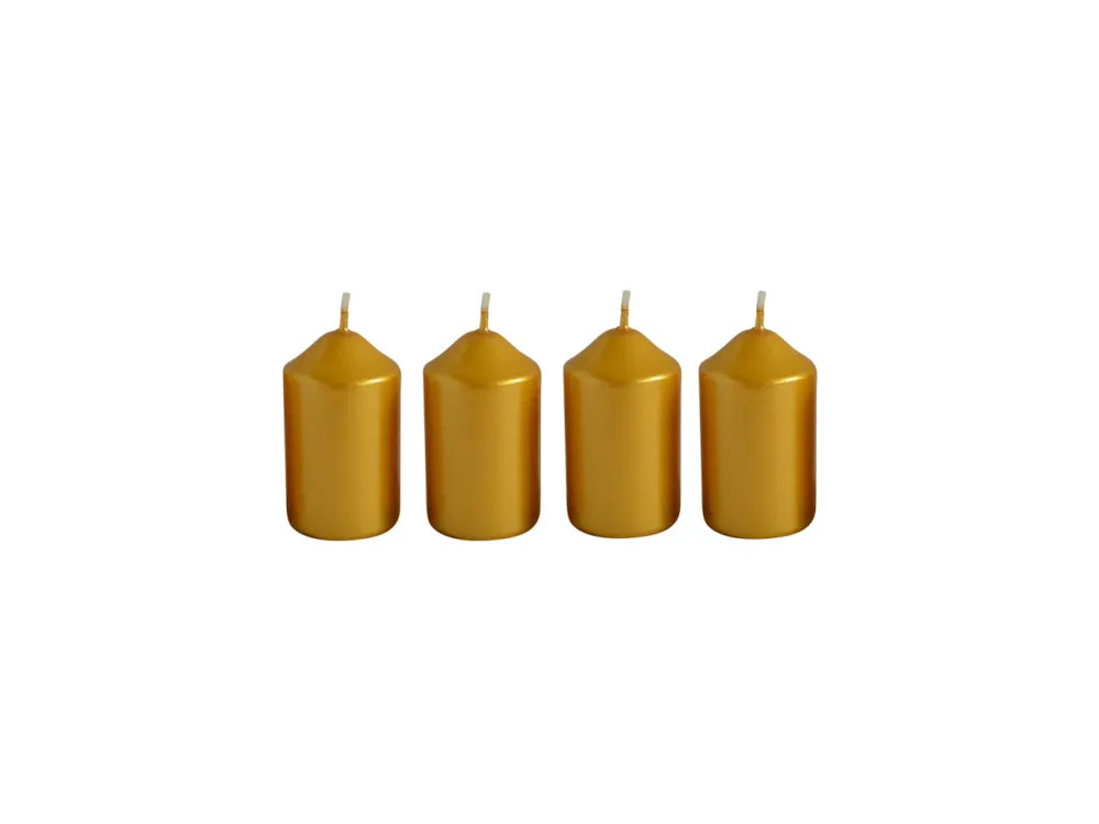 Bony adventní svíčky 4 ks 40x65 mm Zlaté Vrácení Zdarma