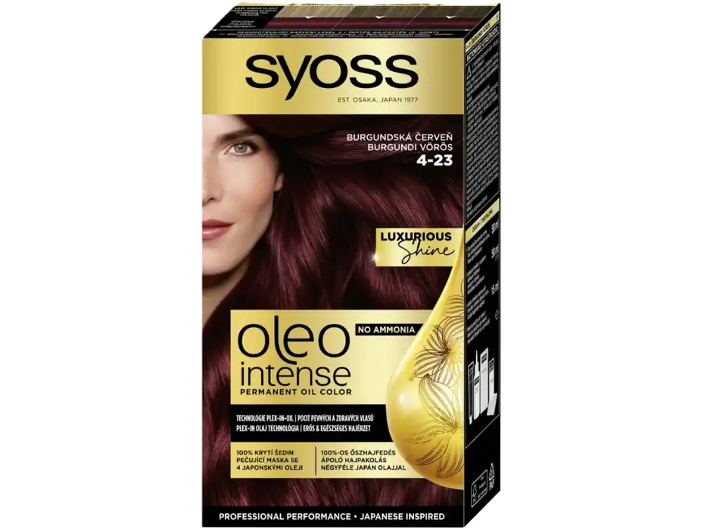 Poslední Šance Syoss barva na vlasy Oleo Intense 4-23 Burgunská červeň