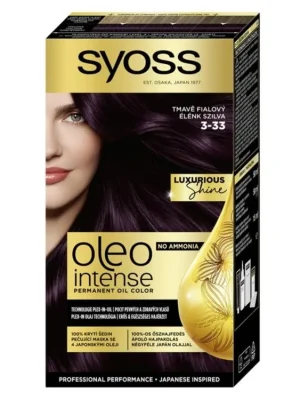 Časově Omezené Syoss barva na vlasy Oleo Intense 3-33 Tmavě fialový