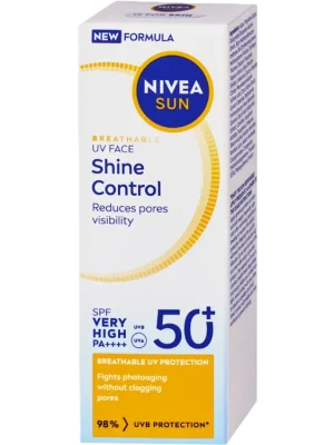 Nivea Sun pleťový krém na opalování SPF 50+ 40 ml Shine Control Objednat Nyní