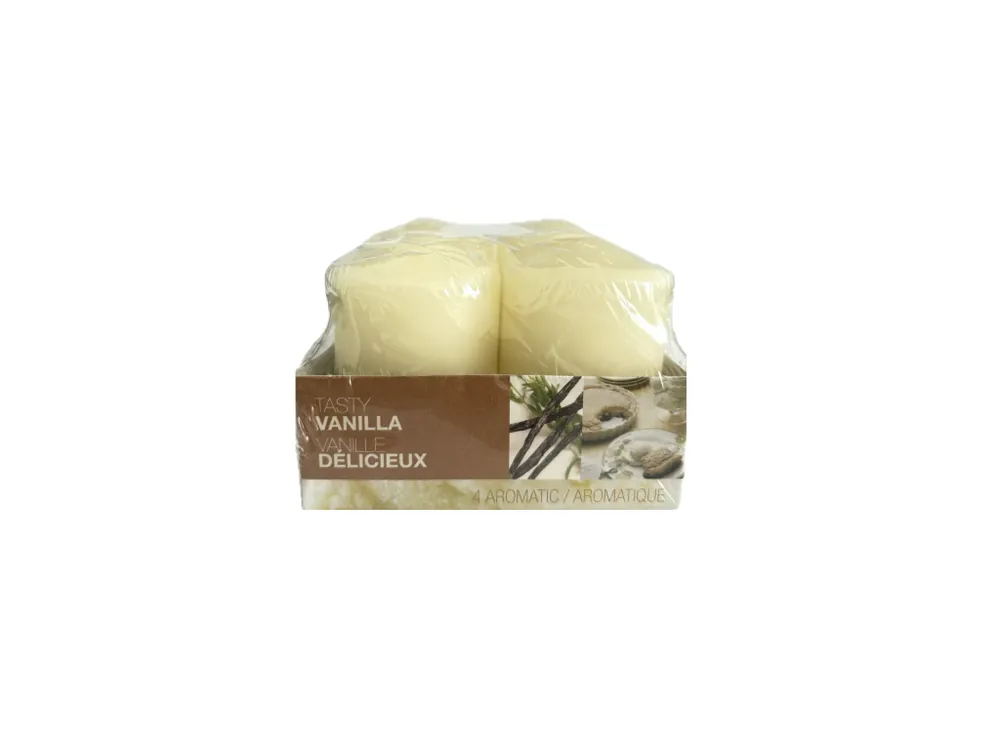 Časově Omezené KFS & B candles adventní svíčky 4 ks vonné krémové Vanilka