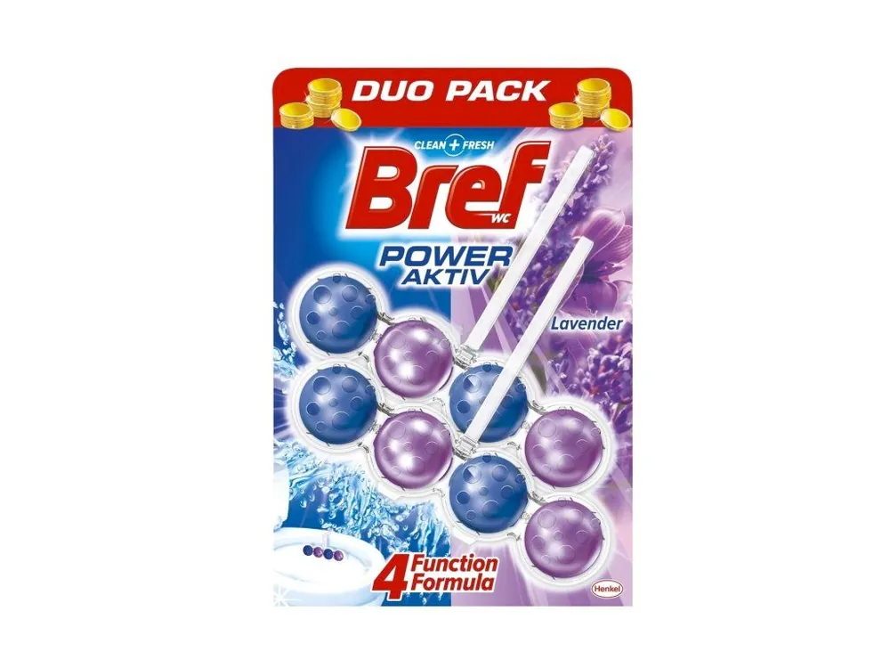 Bref WC blok Power Aktiv 2 ks (2x50g) Lavender Rychlé Dodání