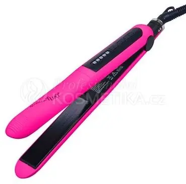 Gettin Fluo Mini Hair Straightener Set - Mini žehlička na vlasy Růžová + kartáč na vlasy Růžový Dárková sada Originální