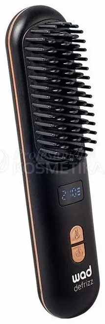 WAD Defrizz Hair Straightener Brush - Vyrovnávací kartáč na vlasy Černo-růžový Oblíbený