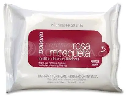 Omezená Nabídka Babaria Rosa Mosqueta Make-up Removal - Odličovací ubrousky 20 ks