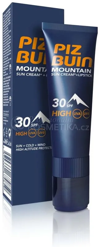Pouze Dnes Piz Buin Mountain Sun Cream + Lipstick SPF 30 - Hydratační krém a balzám na rty 20 ml