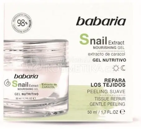 Bezpečná Platba Babaria Snail Extract Nourishing Gel - Výživný gel se šnečím extraktem 50 ml