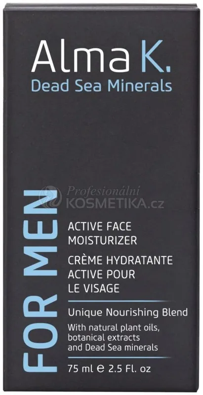 Časově Omezené Alma K Men Care Active Face Moisturizing Cream - Hydratační pleťový krém 75 ml