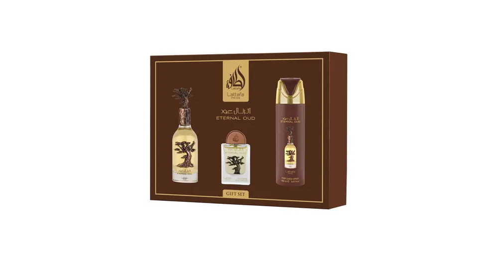 Lattafa Pride Eternal Oud EDP 100 ml + EDP 20 ml + DEO ve spreji 200 ml UNISEX Sezónní Sleva