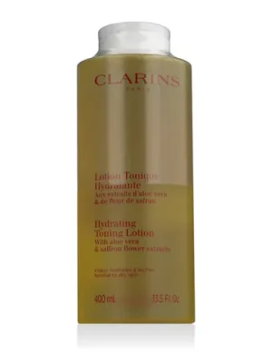 Clarins Hydrating Toning Lotion Aloe Vera & Saffron Flower (Normal to Dry Skin) 400 ml Nejprodávanější