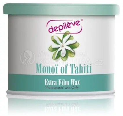 Vrácení Zdarma Depiléve Monoi of Tahiti Extra Film Wax - Depilační vosk pro citlivou pokožku 400 ml