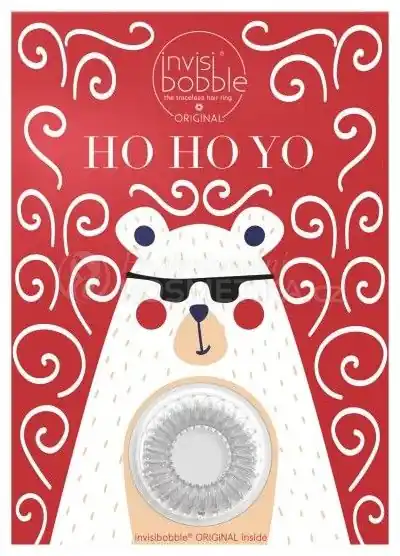 Cenový Hit Invisibobble ORIGINAL Wishlist Greeting Card Ho Ho Yo - Pohlednice + gumička Crystal 1 ks