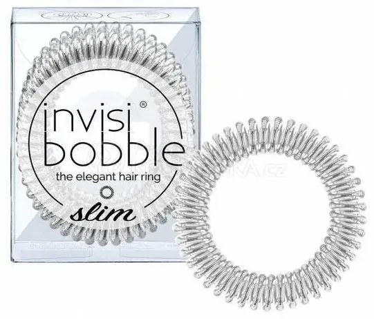 Nakupujte Hned Invisibobble SLIM Chrome Sweet Chrome - Gumička do vlasů šedá 3 ks
