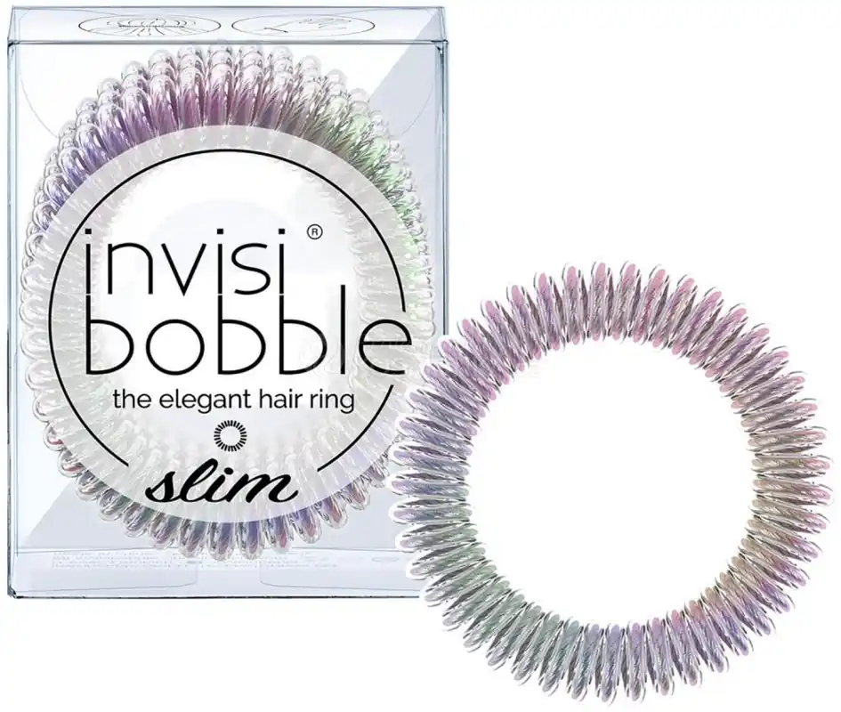 Invisibobble Slim Vanity Fairy - Gumička do vlasů metalická 3 ks Akční Cena