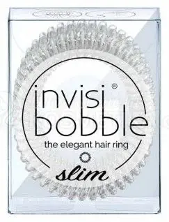 Invisibobble SLIM Crystal Clear - Gumička do vlasů Crystal 3 ks Originální