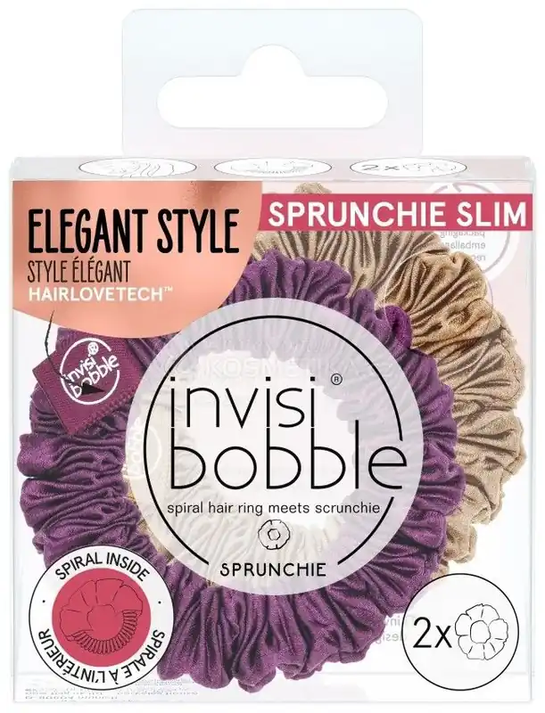 Invisibobble SPRUNCHIE SLIM The Snuggle is Real - Gumička do vlasů 2 ks Oblíbený