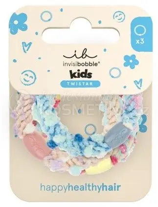Přímo Od Výrobce Invisibobble TWISTAR KIDS Pom Pom Tie - Gumička do vlasů 3 ks