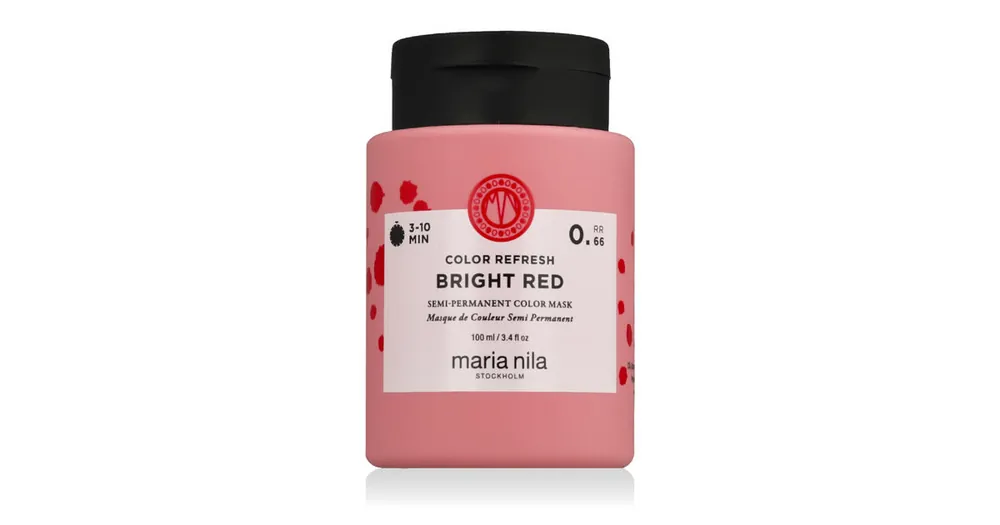 Maria Nila Colour Refresh Semi-permanent maska na vlasy s barevnými pigmenty Bright Red 100 ml Časově Omezené
