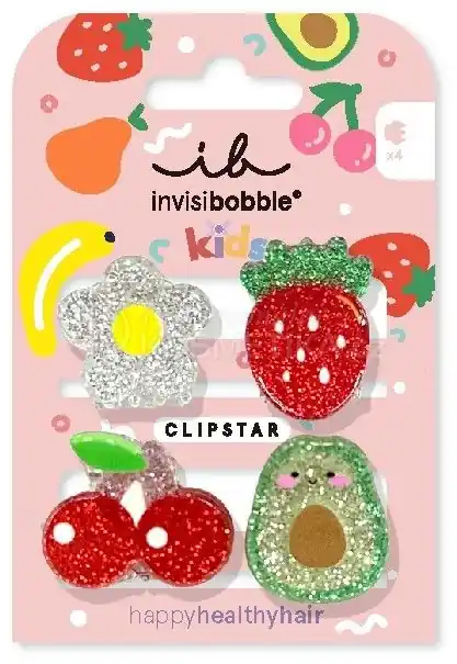 Invisibobble CLIPSTAR KIDS Frutti Fun - Sponka do vlasů 4 ks Výhodná Nabídka