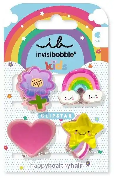 Invisibobble CLIPSTAR KIDS Happy World - Sponka do vlasů 4 ks Sleva