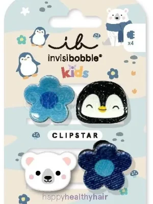 Zlevněný Invisibobble CLIPSTAR KIDS Polar World - Skřipec do vlasů 4 ks