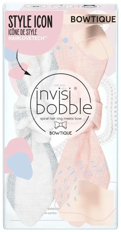 Výprodej Invisibobble Bowtique DUO Nordic Breeze Summer Lemming - Gumičky do vlasů s mašlí 2 ks