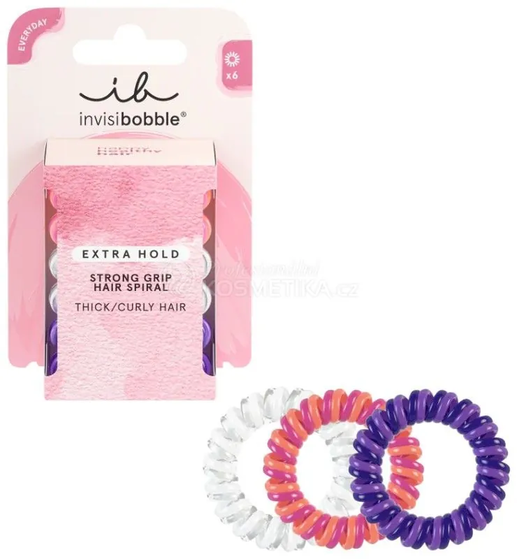 Invisibobble Extra Hold Twirl Boss - Gumička do vlasů 6 ks Omezená Nabídka