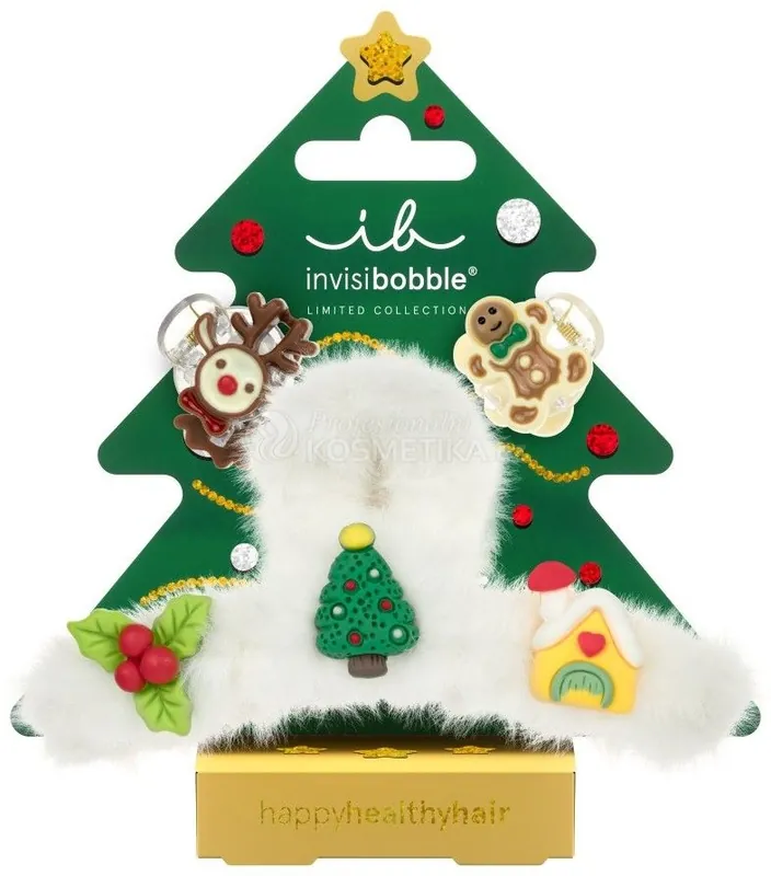 Autentický Invisibobble SET M Festive Fluff - 3x skřipec do vlasů Dárková sada