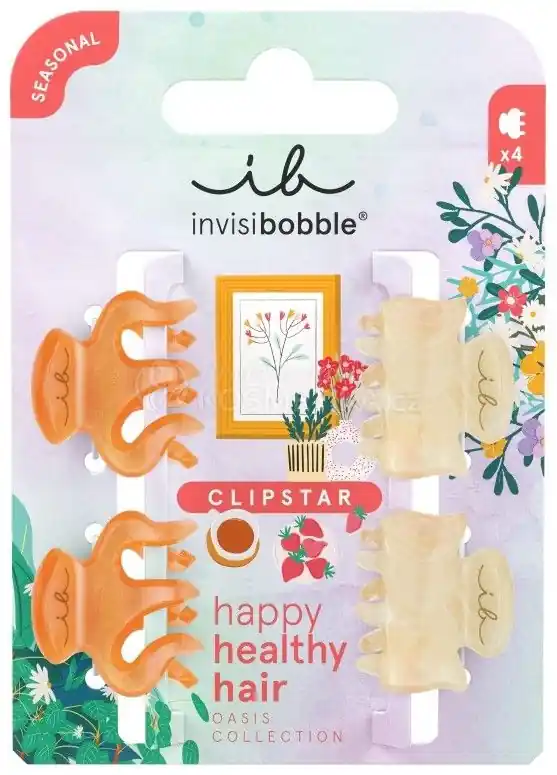 Výprodej Invisibobble CLIPSTAR XS Oasis Petit Citrus - Skřipce do vlasů 4 ks