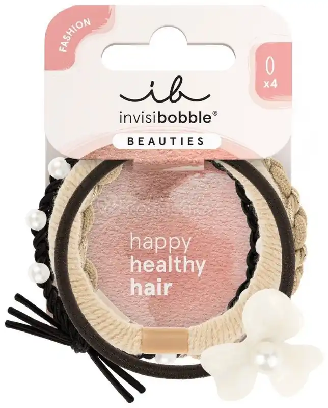 Akční Nabídka Invisibobble BEAUTIES Flower Pearl - Gumička do vlasů 4 ks