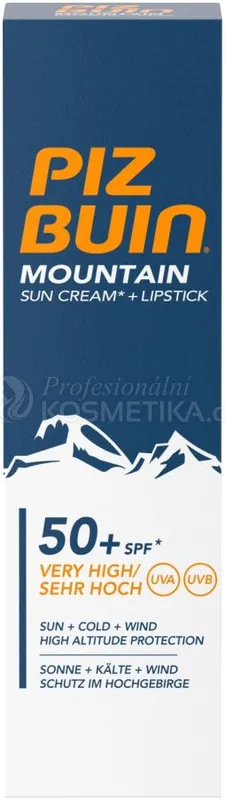 Speciální Cena Piz Buin Mountain Cream & Stick SPF 50+ - Hydratující krém a balzám na rty v jednom 20 ml