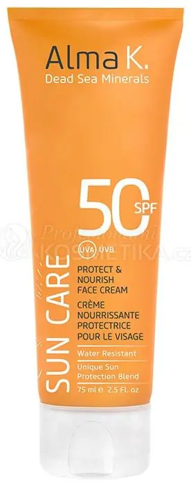 Super Cena Alma K. Sun Care Protect Nourishing Face Cream SPF50 - Pleťový krém na opalování 75 ml