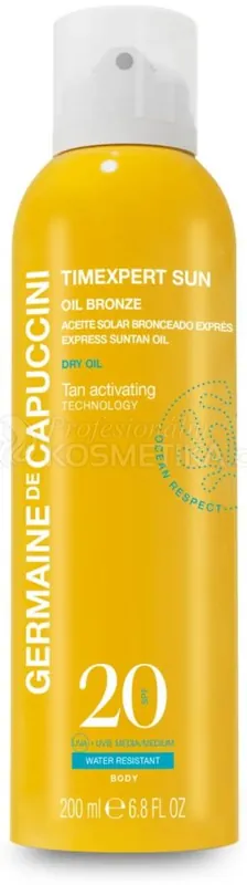 Tovární Cena Germaine de Capuccini Timexpert Sun Oil Bronze SPF20 - Suchý olej na opalování 200 ml