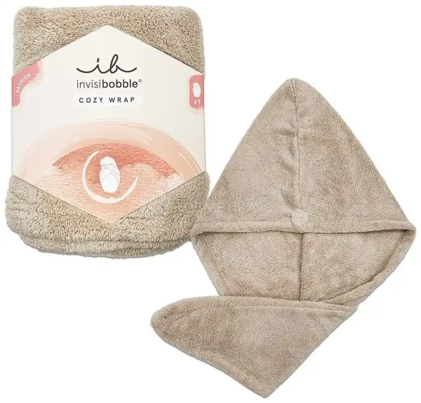 Invisibobble SET COZYWRAP - Turban na zábaly Hnědý 1ks Finální Výprodej