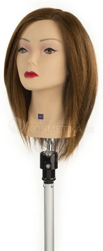 Značkový Labor Pro Cvičná hlava - 100% pravých vlasů Tmavá blond 30cm