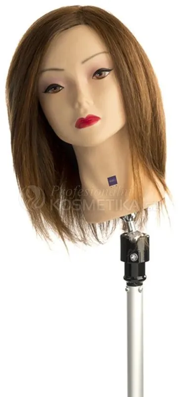 Akční Nabídka Labor Pro Cvičná hlava - 100% pravých vlasů Tmavá blond 30cm Vyšší hustota