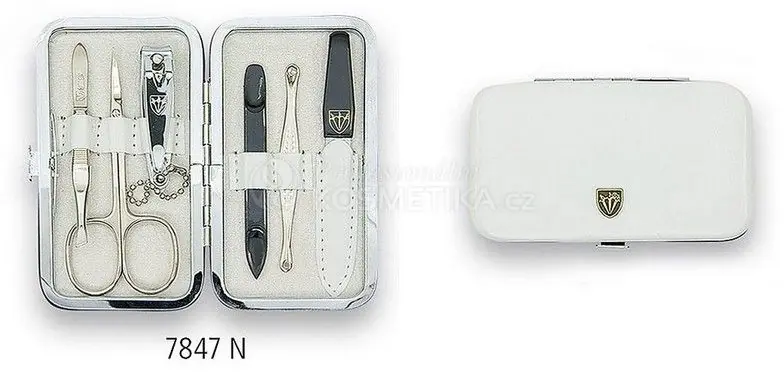 Kellermann Articial Leather White 7847 P N - Luxusní manikúra 6 dílná Vrácení Zdarma