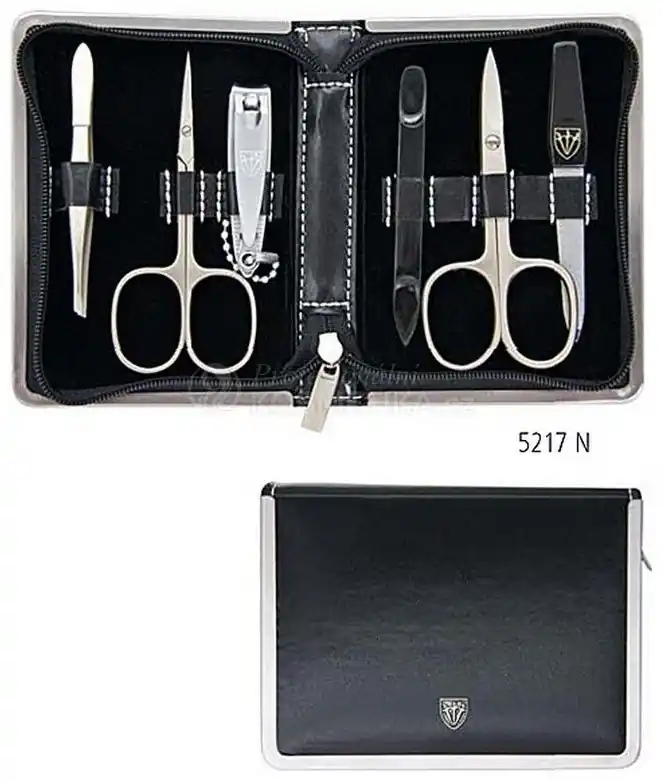 Kellermann Articial Leather Black 5217 P N - Luxusní manikúra 6 dílná Finální Výprodej