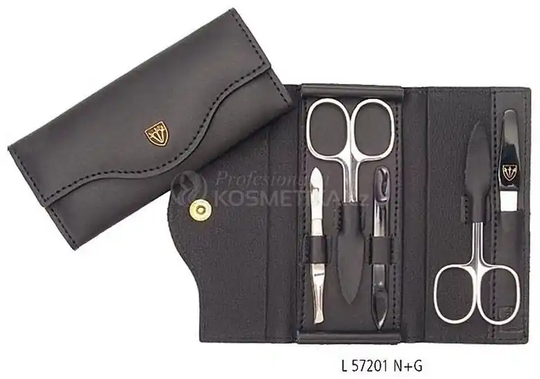 Rychlé Dodání Kellermann Genuine Leather L57201FN - Luxusní manikúra 5 dílná