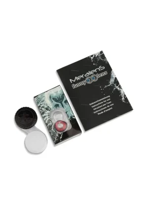 Cenový Hit MERALENS Soft Contact Lenses - Red Flower (-3.00)
