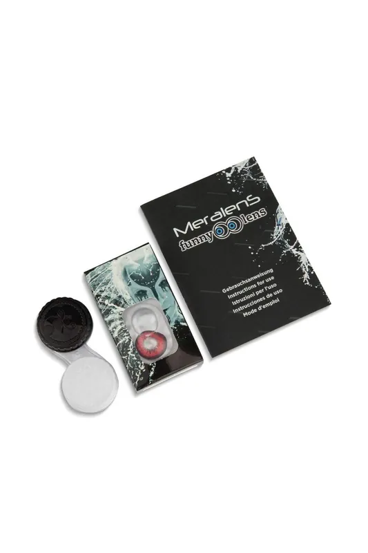 Cenový Hit MERALENS Soft Contact Lenses - Red Flower (-3.00)