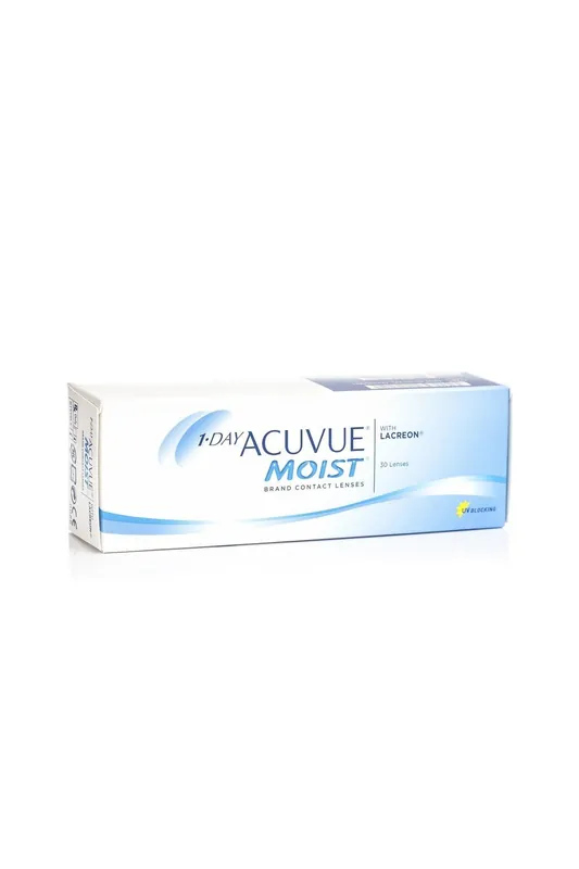 Výhodná Nabídka 1-DAY Acuvue Moist (30 čoček) D +3.50, BC 8.5, (Krabice je otevřená)