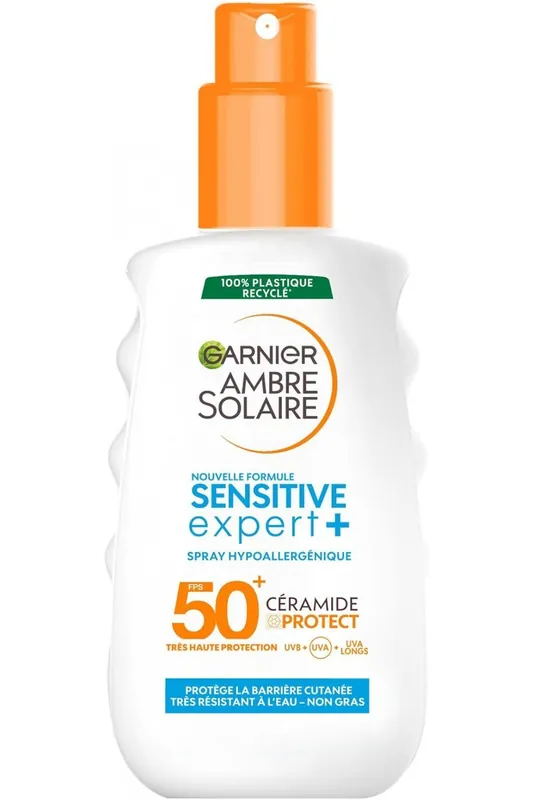Garnier Ambre Solaire Sensitive Expert+ - Hypoalergenní sprej na opalováníFPS50+, 150ml Finální Výprodej