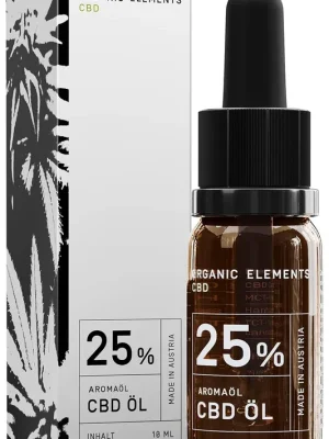 ORGANIC ELEMENTS Aroma CBD Oil 25%, 10ml Cenový Hit
