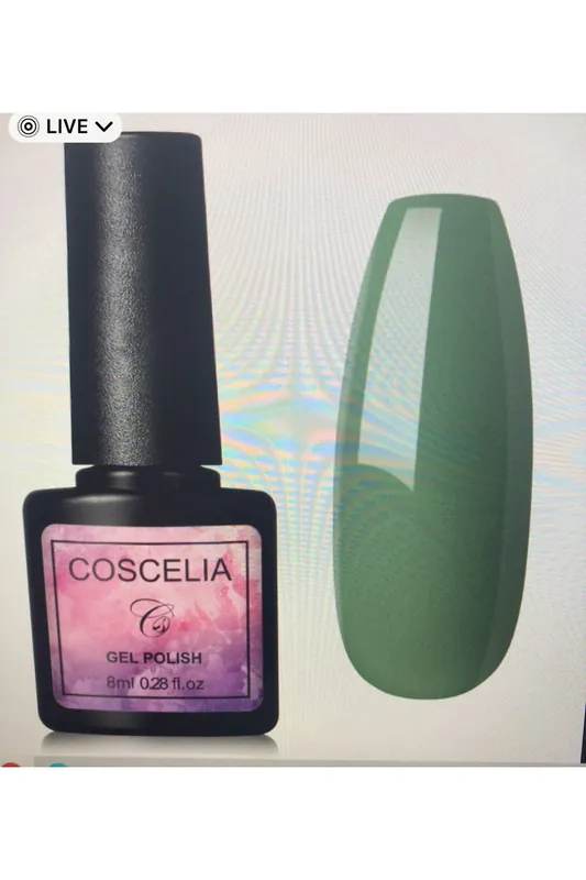 Dokud Zásoby Vydrží COSCELIANamáčecí UV gel na nehty zelený 1x8ml +1x8ml Top Coat