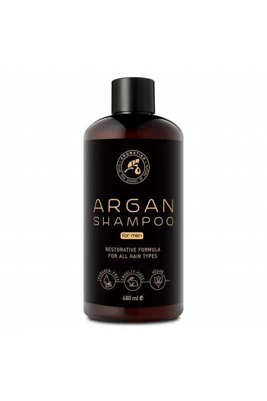 Šampon s arganovým olejem pro muže s pumpičkou, 480 ml Sleva