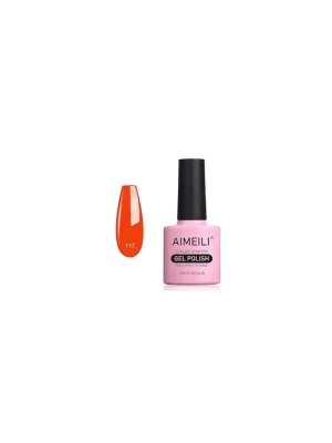 Levný AIMEILI Soak Off UV LED oranžový gelový lak na nehty - Lilium Pumilum Orange (117) 10ml