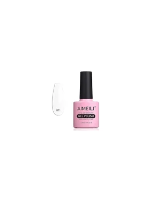 AIMEILI Soak Off UV LED bílý gelový lak na nehty White (011) 10ml Cenová Bomba