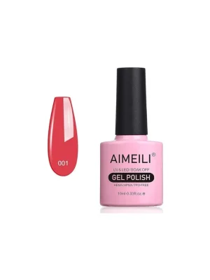 AIMEILI Červený gelový lakSoak Off UV LED-Tropical Punch (001) 10ml Aktuální